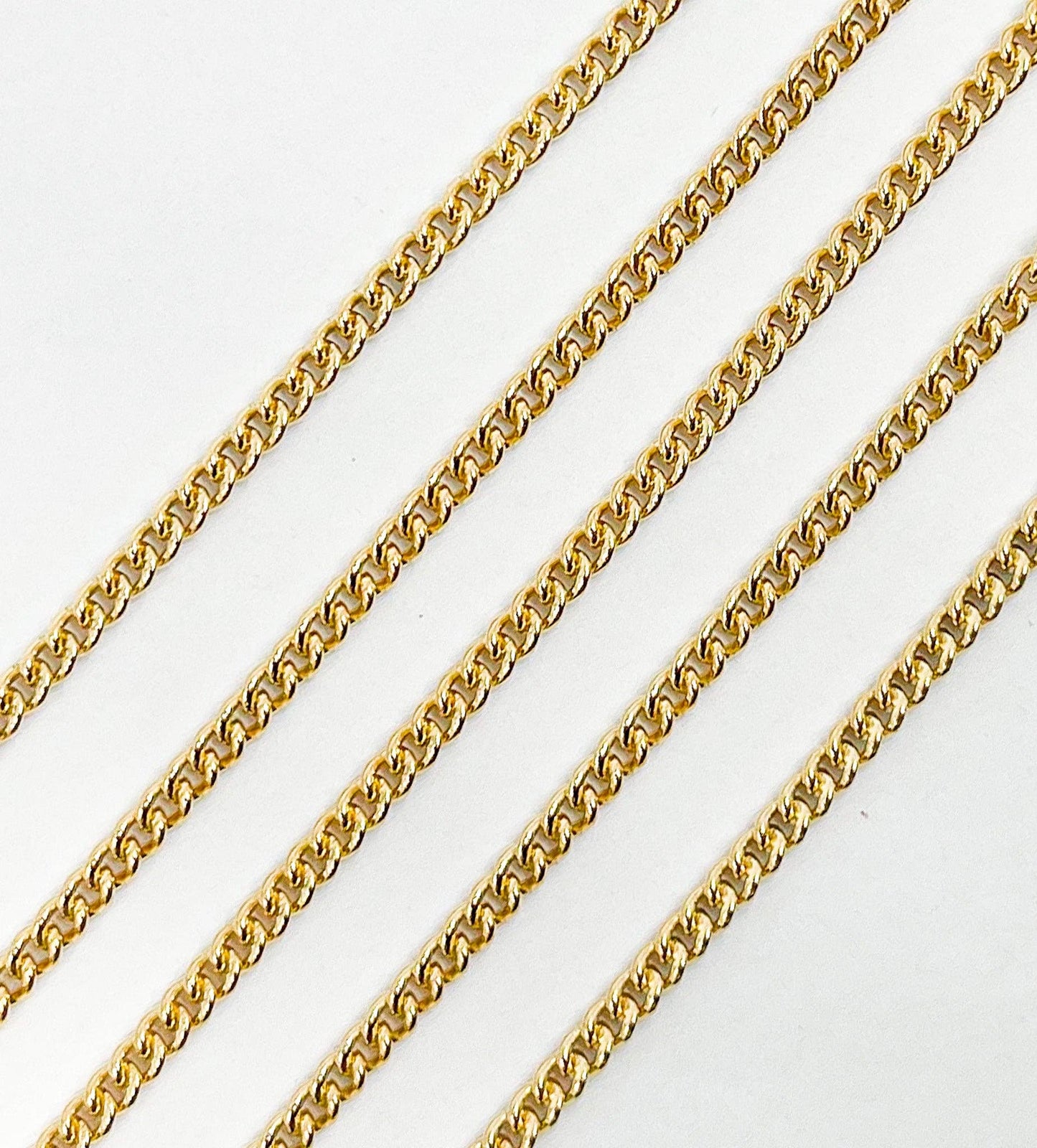 66GF. 14K Gold Filled Tiny Curb Chain Bulk