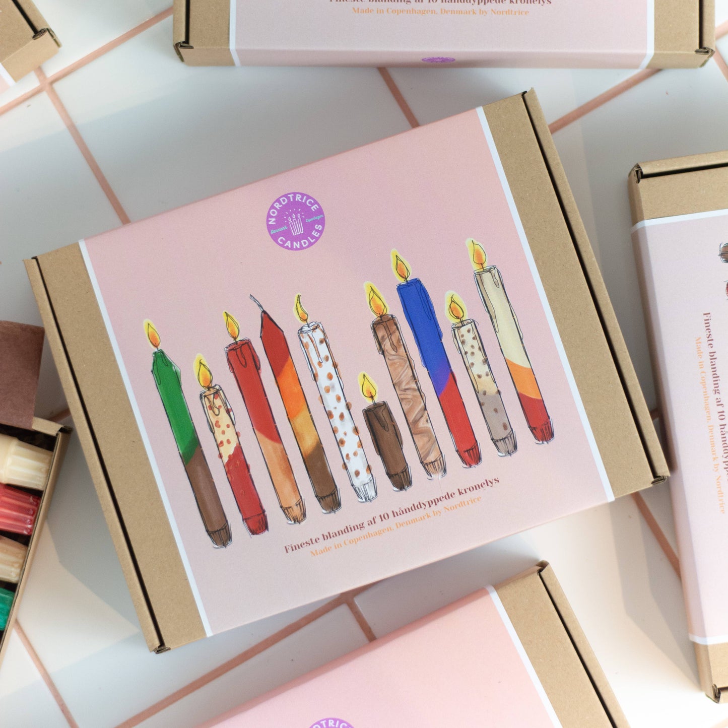 Taper candles box - autumn mix