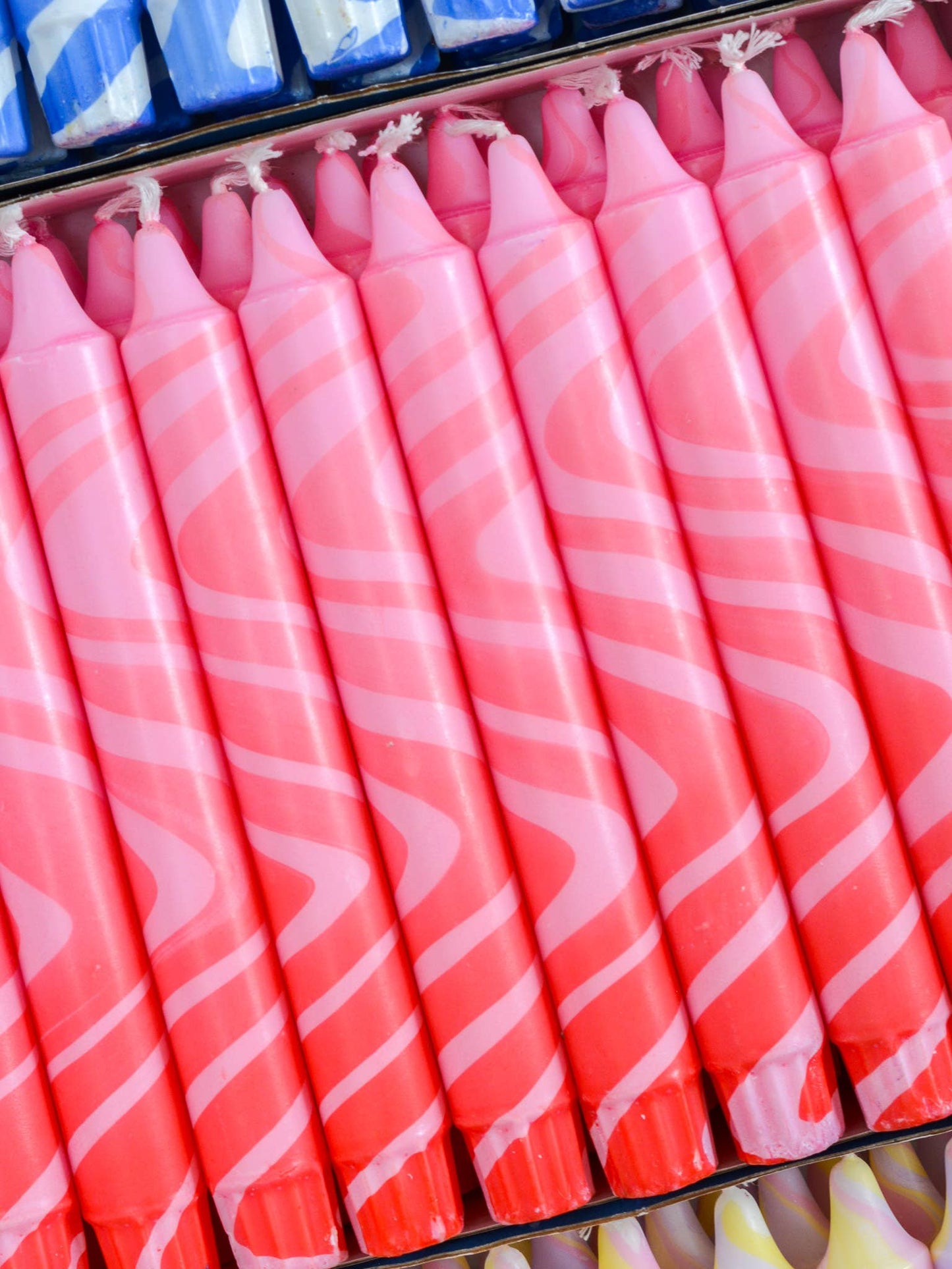 Summer Marble Candles - Pink / Red