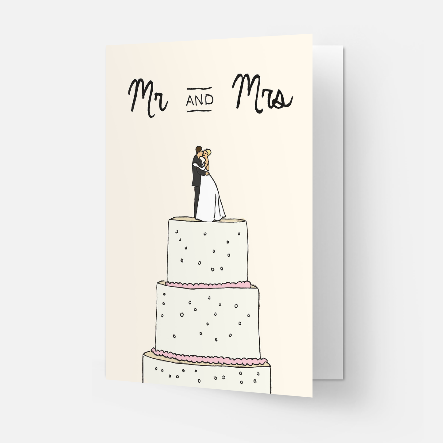 Wedding cake greeting card