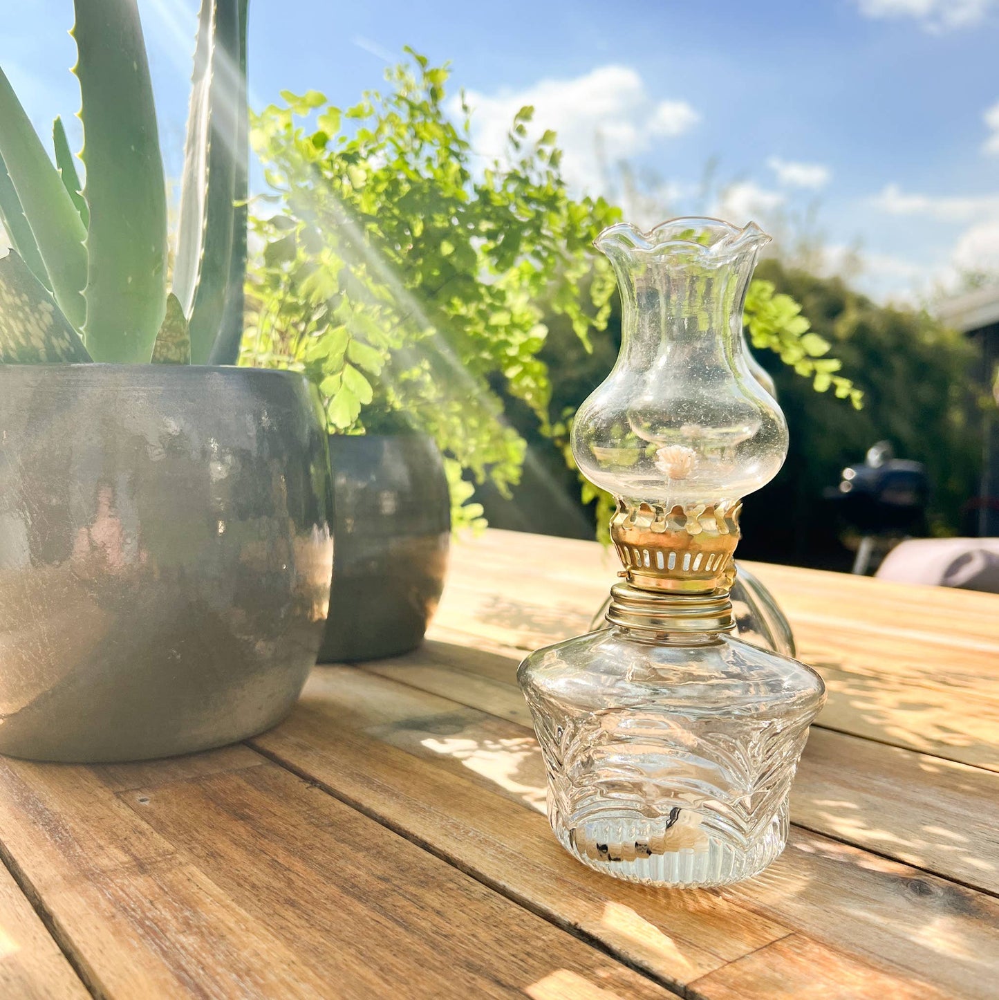 DAISY 18cm vintage style oil lamp