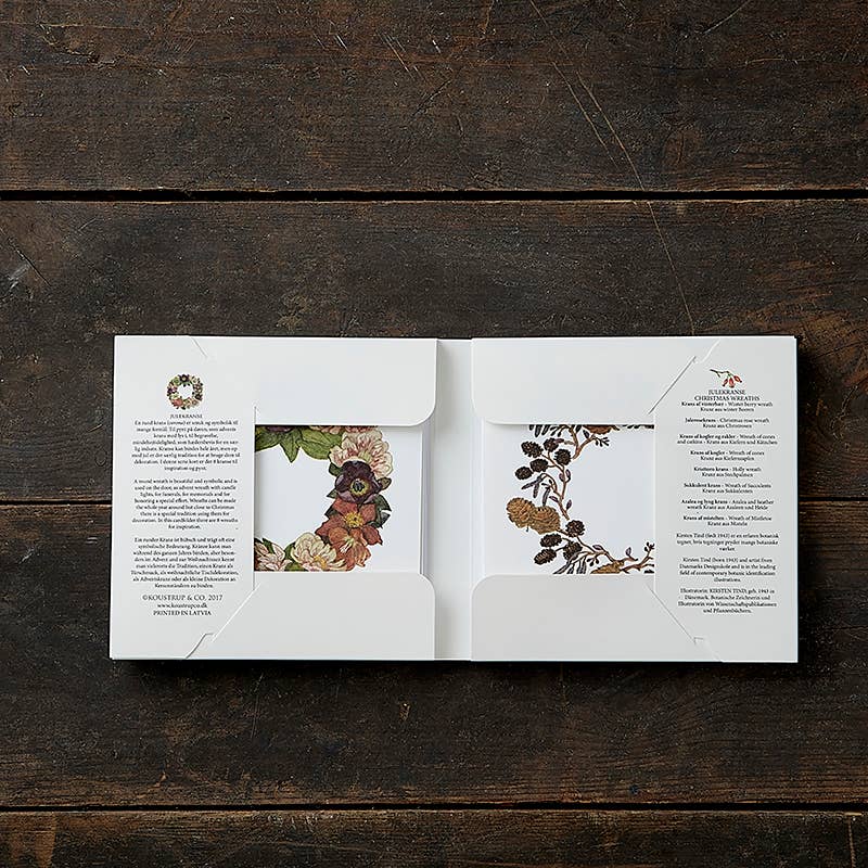 Square cards Christmas wreaths- Christsmas cards