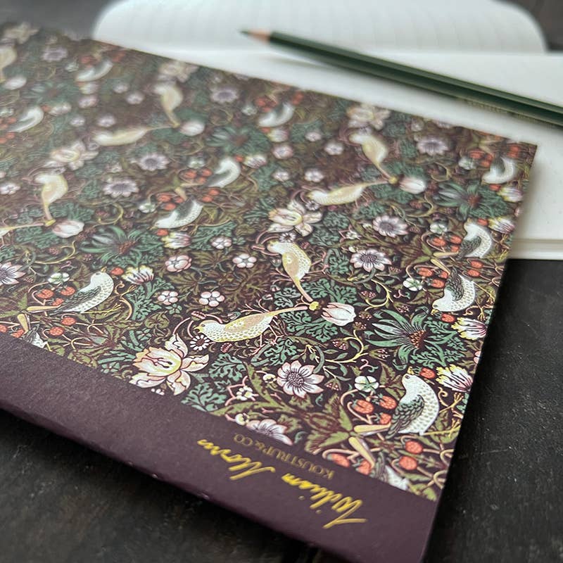 Strawberry thief pattern WM - Note Booklet - Made in Denmark