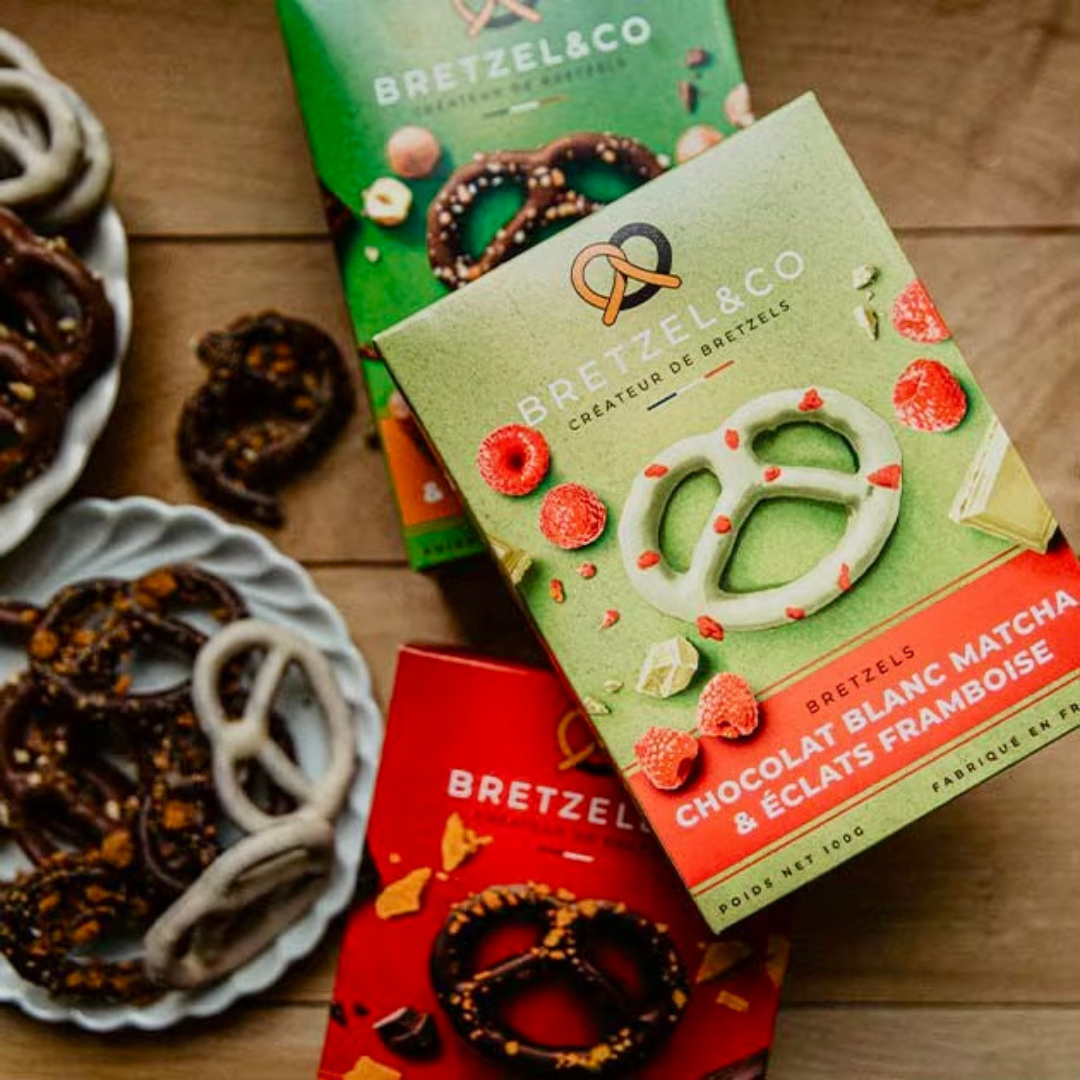 Dark chocolate pretzel - speculoos pieces - Easter 2025