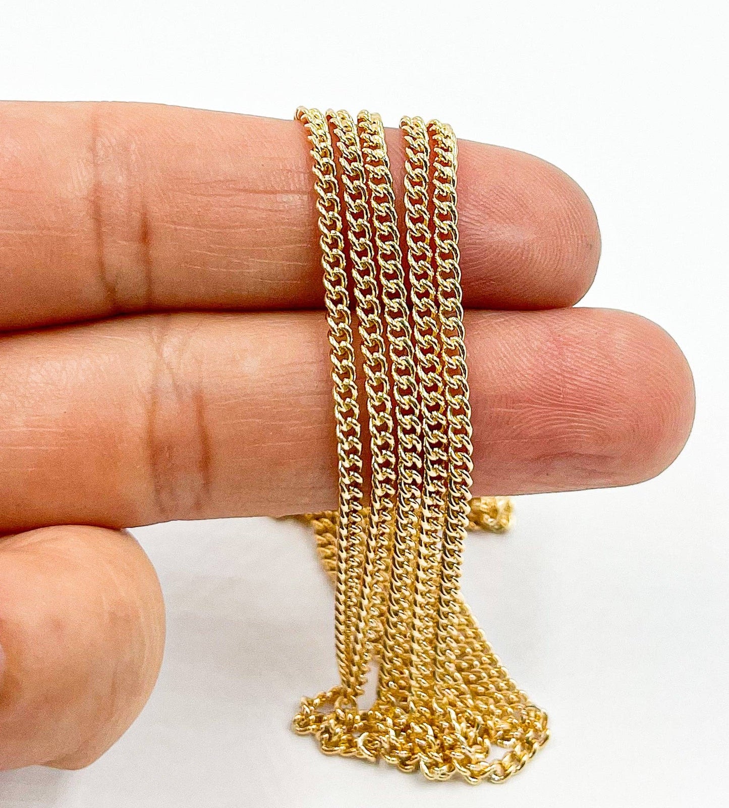66GF. 14K Gold Filled Tiny Curb Chain Bulk