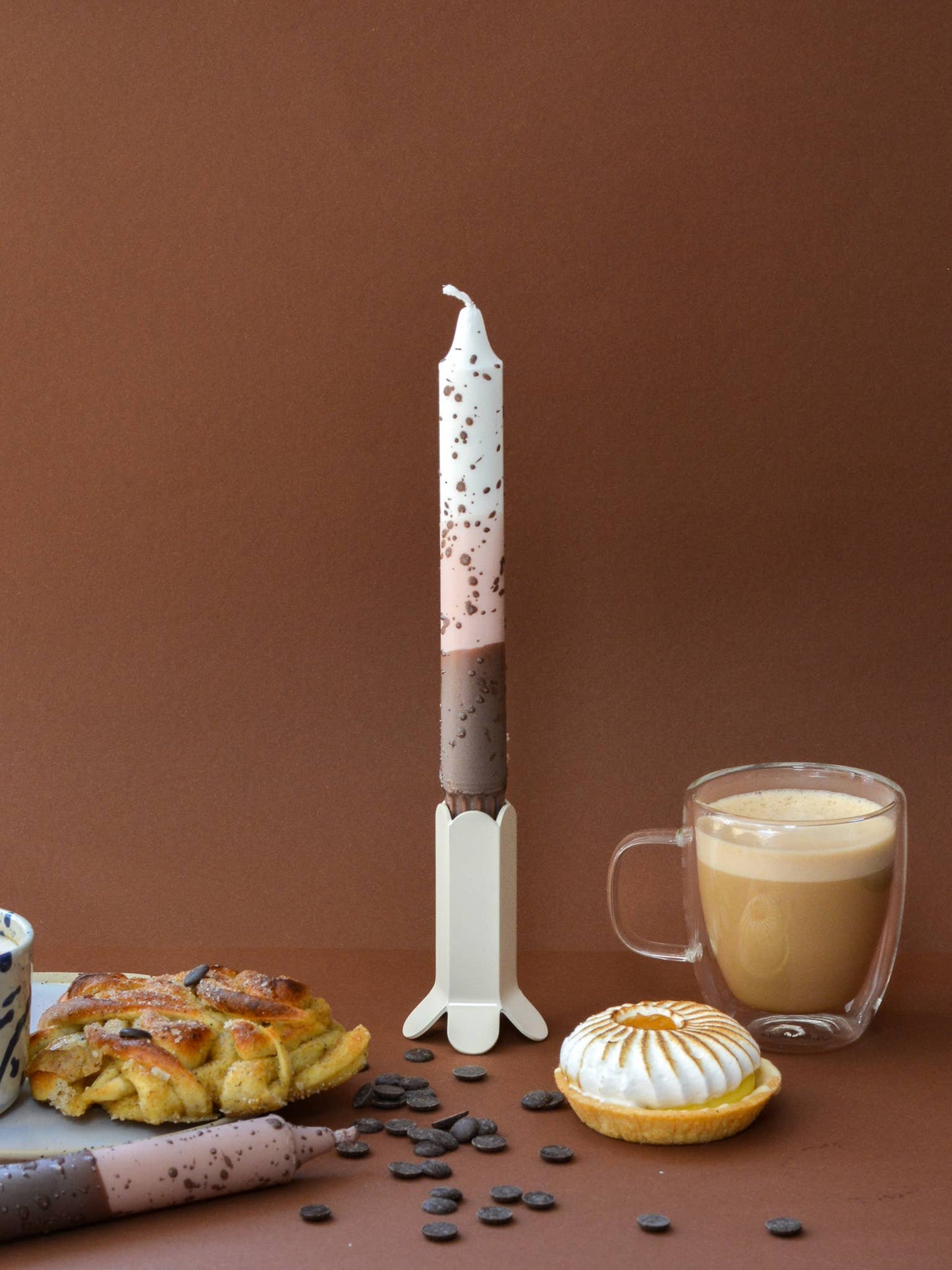 Taper candles- Summer Party / Cappuccino Coffee Confetti