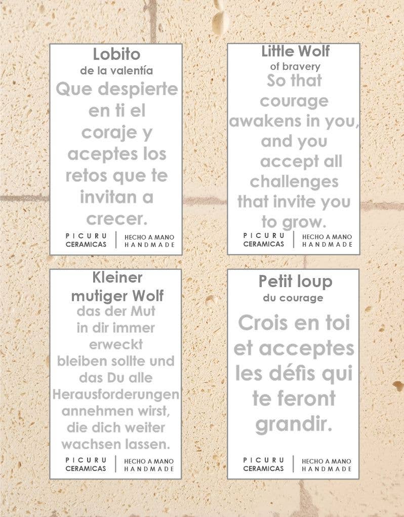 Amulet Little Wolf of Courage (5 languages)