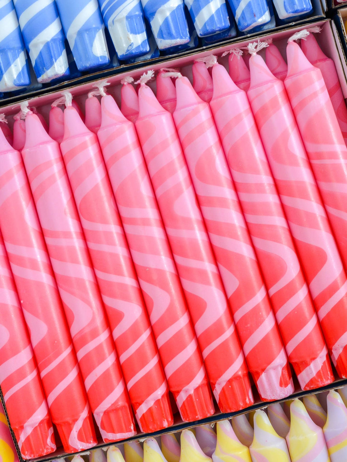 Summer Marble Candles - Pink / Red