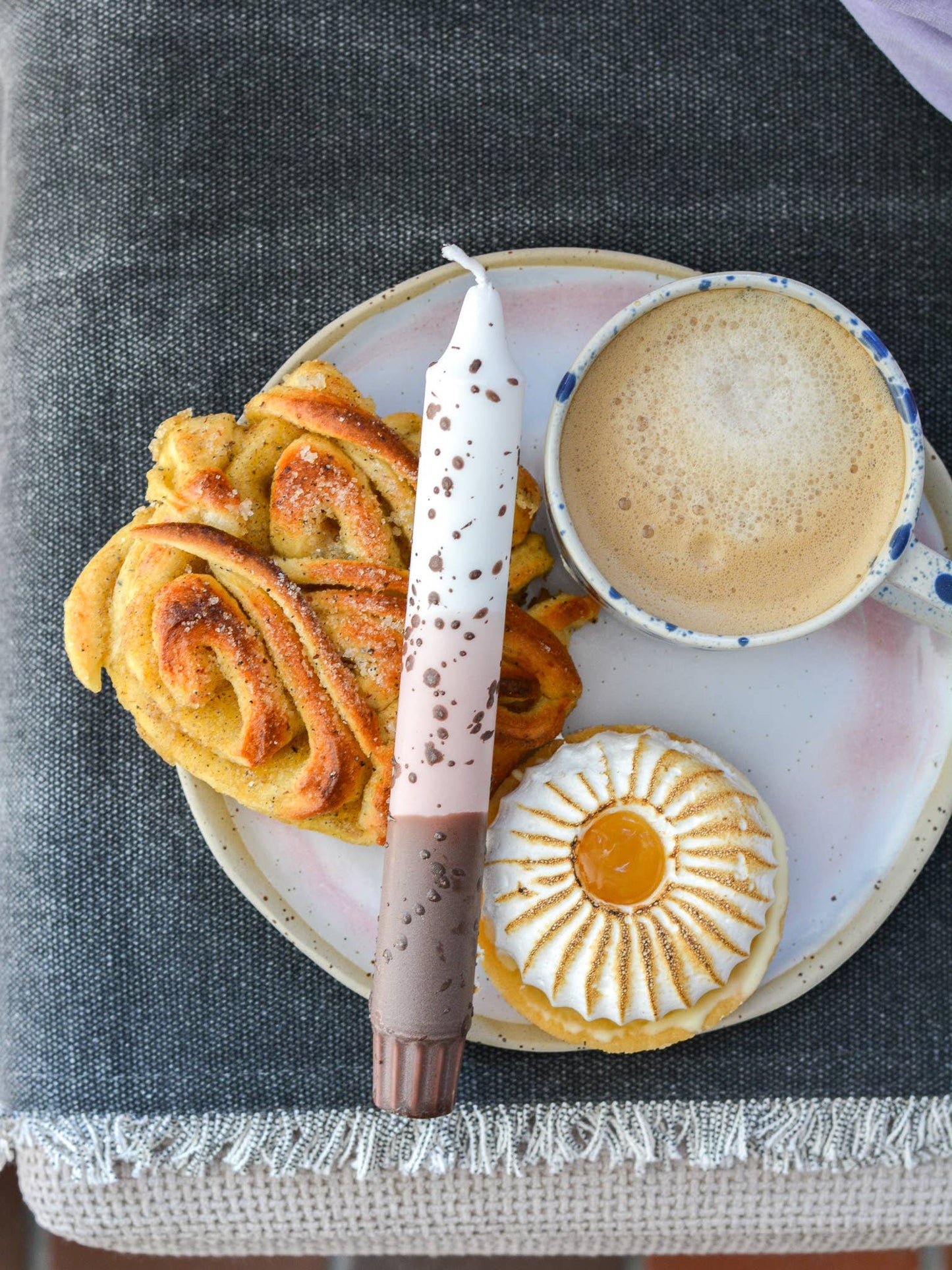 Taper candles- Summer Party / Cappuccino Coffee Confetti