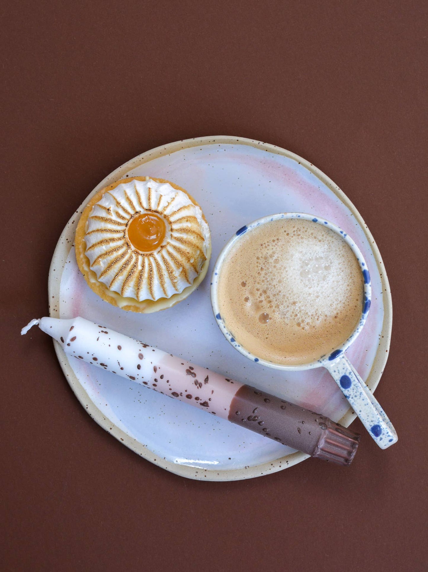Taper candles- Summer Party / Cappuccino Coffee Confetti