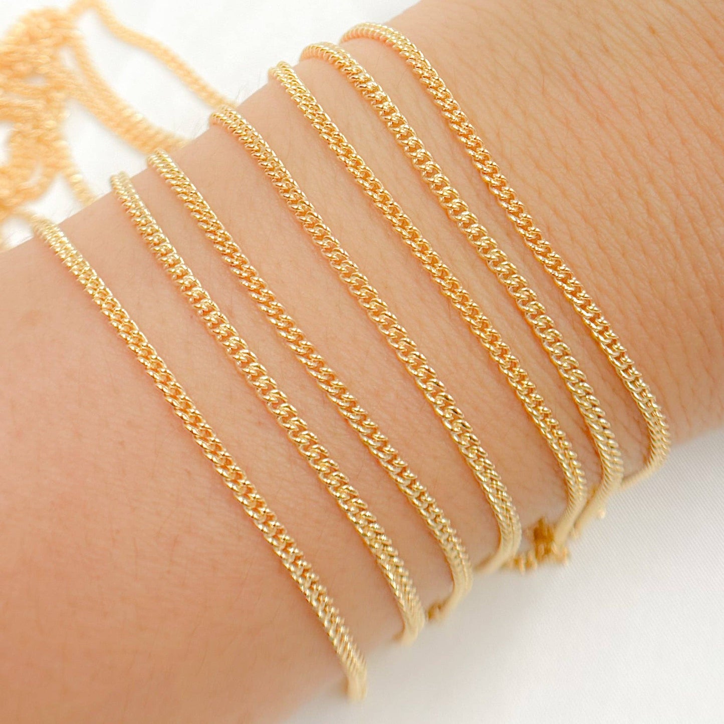66GF. 14K Gold Filled Tiny Curb Chain Bulk