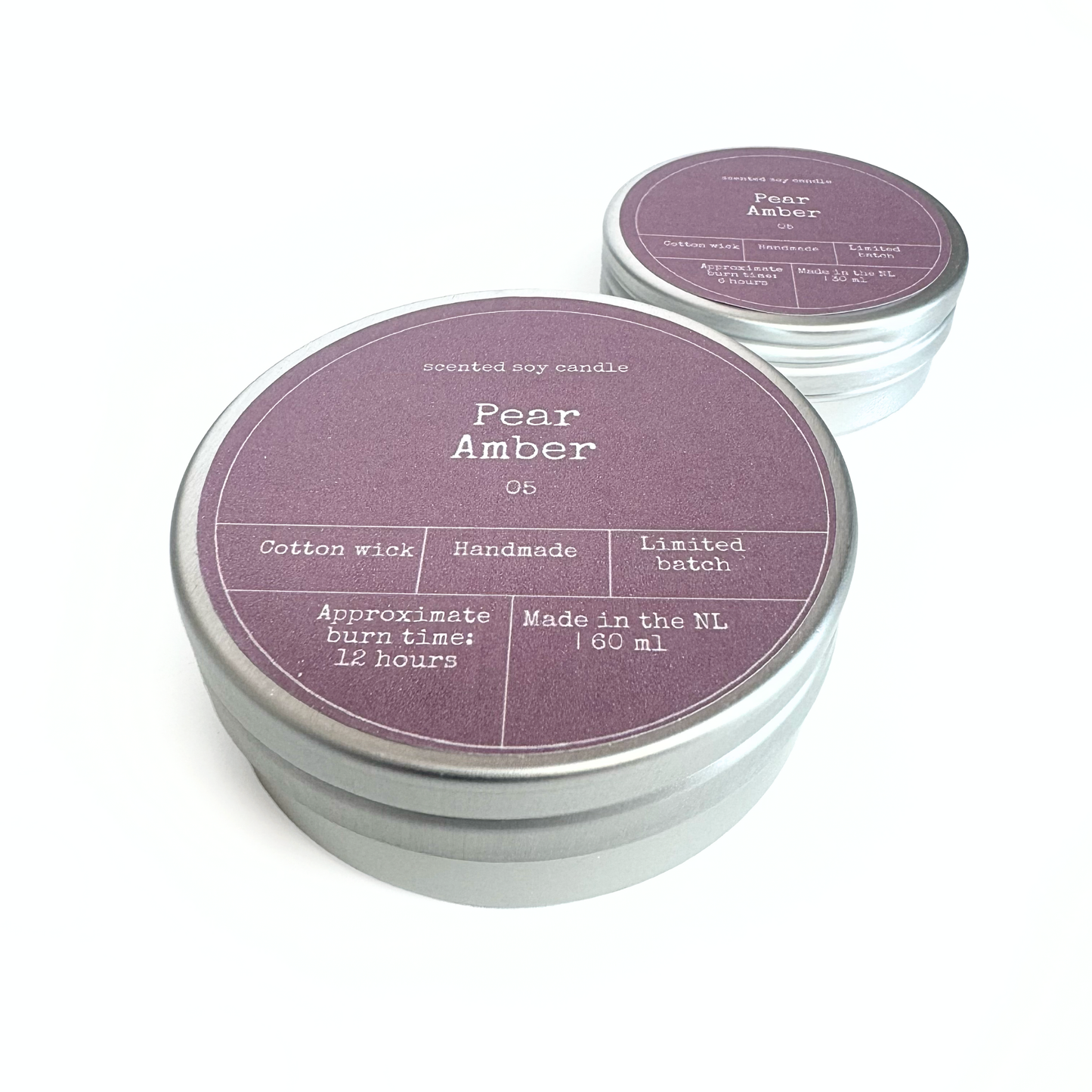 SOY WAX SCENTED CANDLE | AMBER & PEAR
