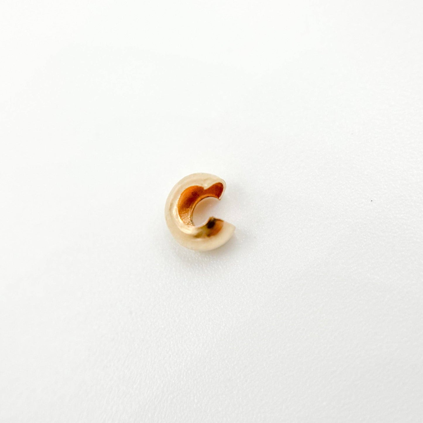 4004830CCB100. 3MM Gold Filled Crimp Cover