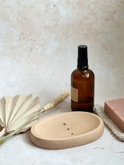 Concrete Oval Soap Dish