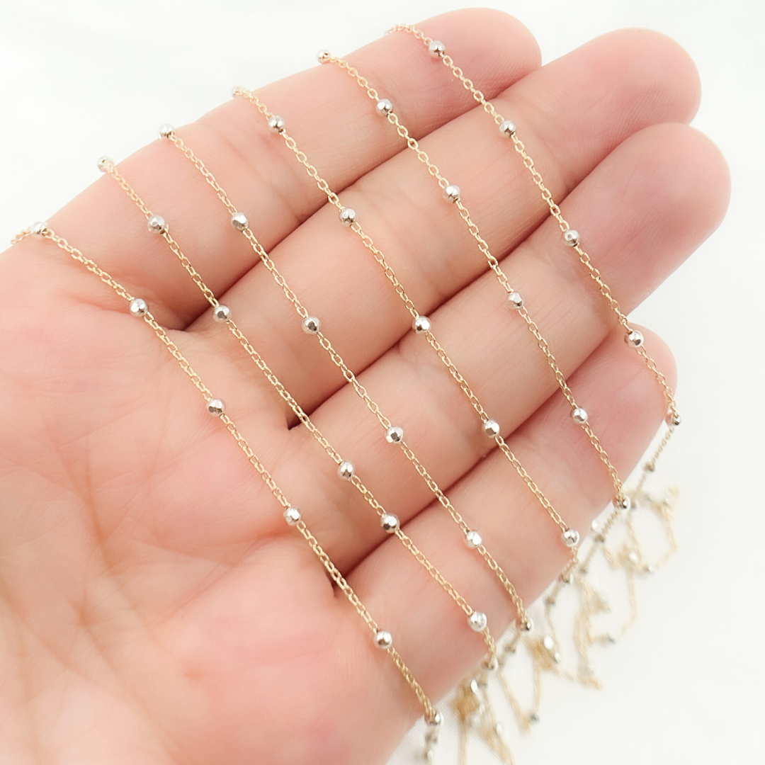 1186GF. 14k Gold Filled with 925 Sterling Silver Beads Satel