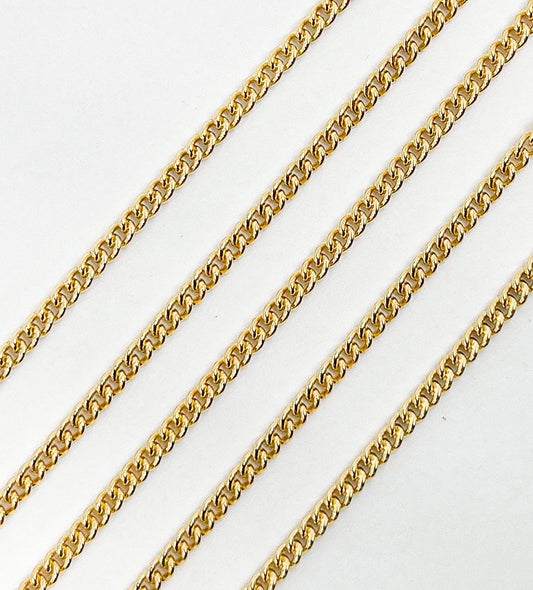 66GF. 14K Gold Filled Tiny Curb Chain Bulk