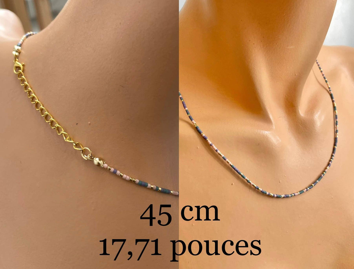 Pearl necklace, stainless steel necklace, choker C039