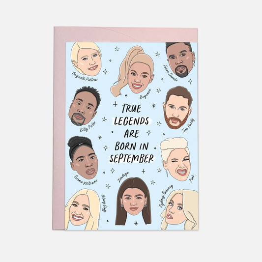 Legends September greeting card