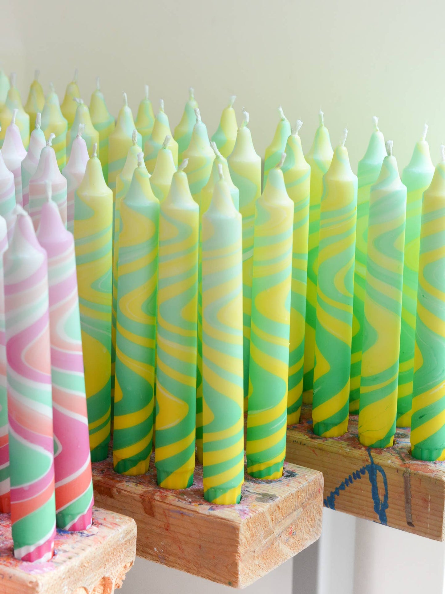Summer Marble Candles - Green Lemonade