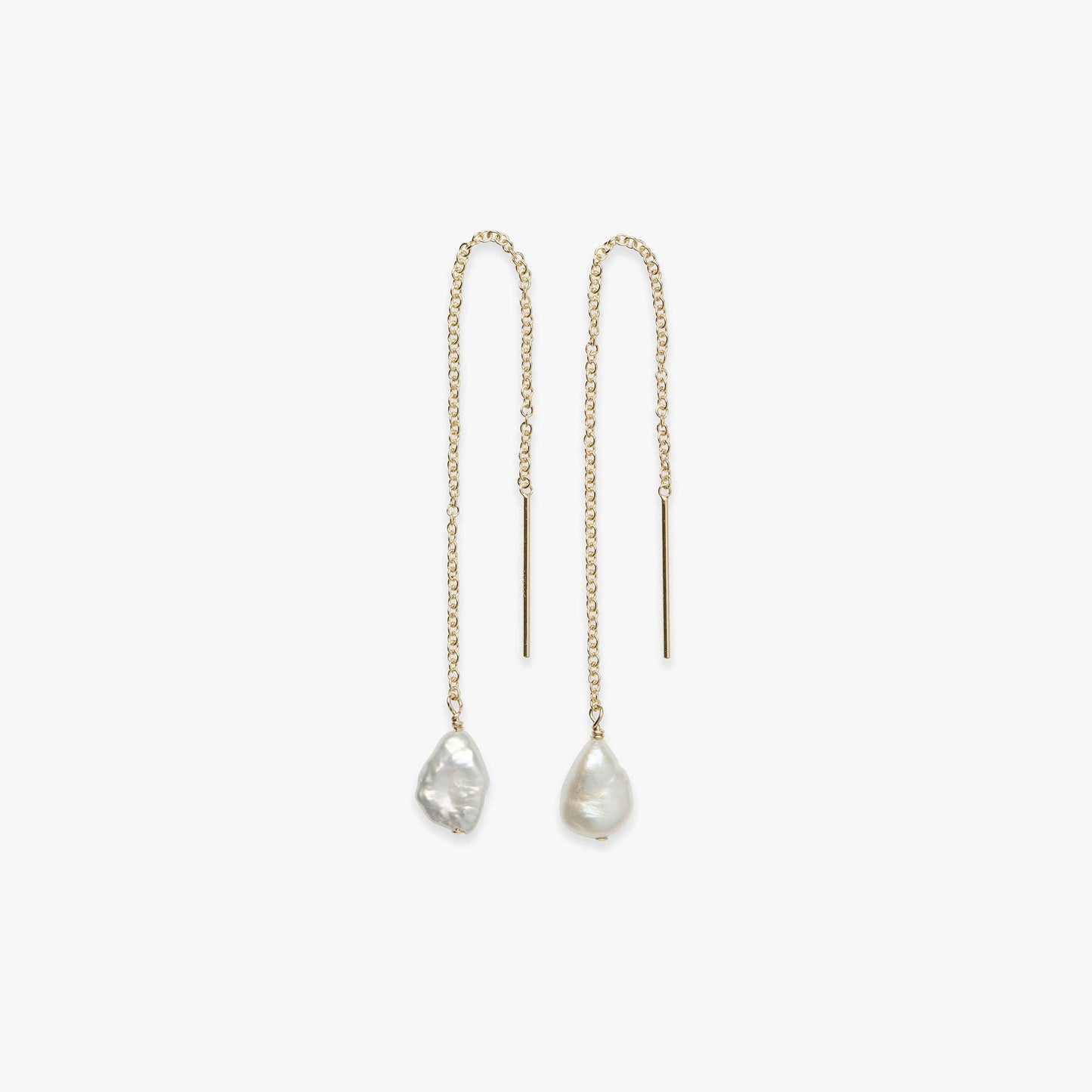 Baroque pearl threader gold filled