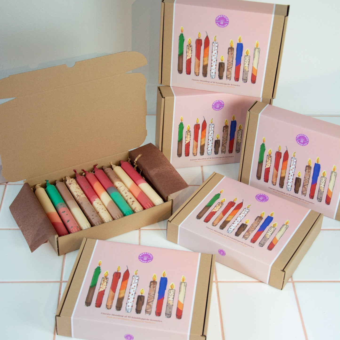 Taper candles box - autumn mix