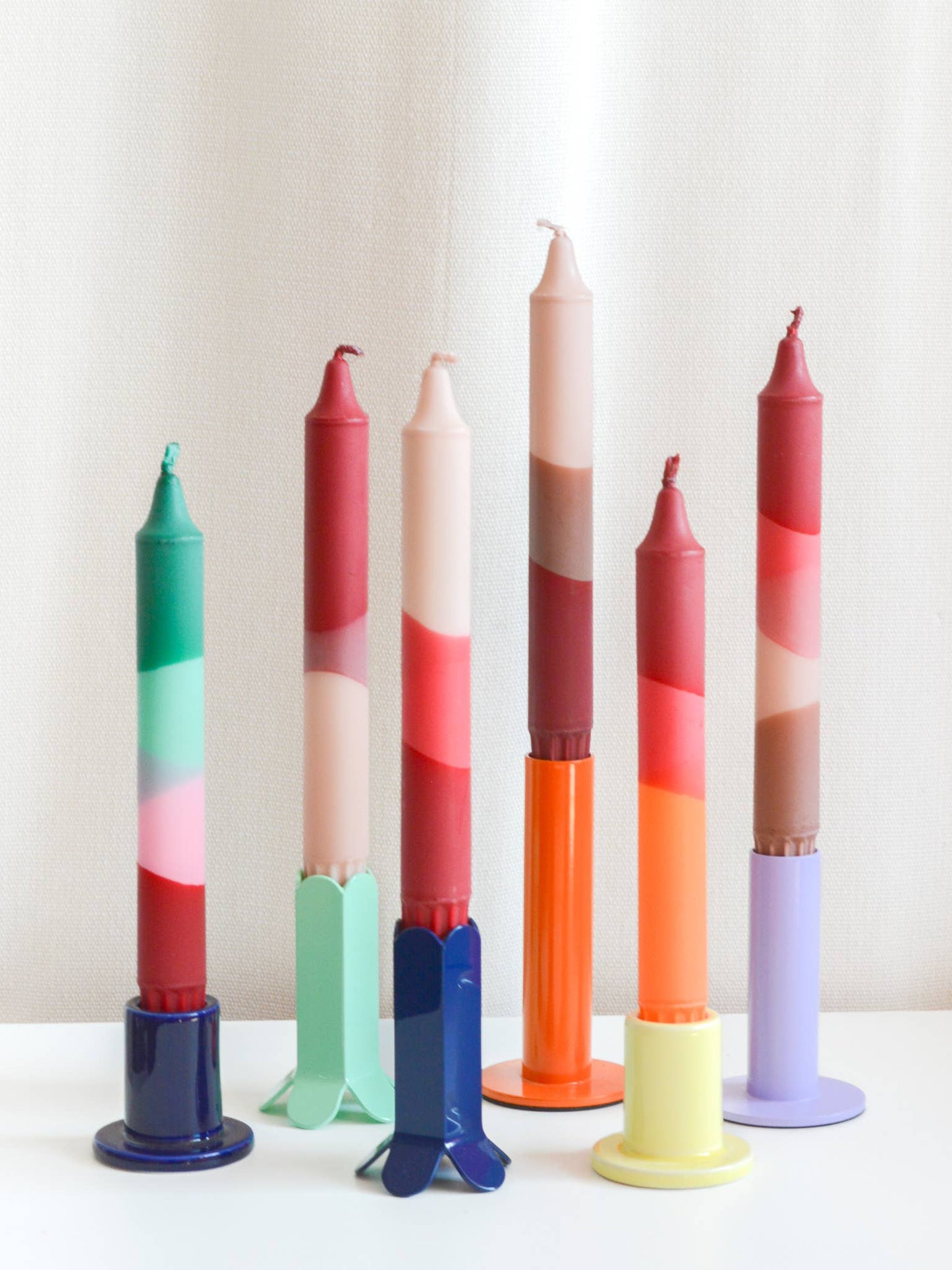 Taper candles- Autumn vibes / Beige / Brown / Burgundy