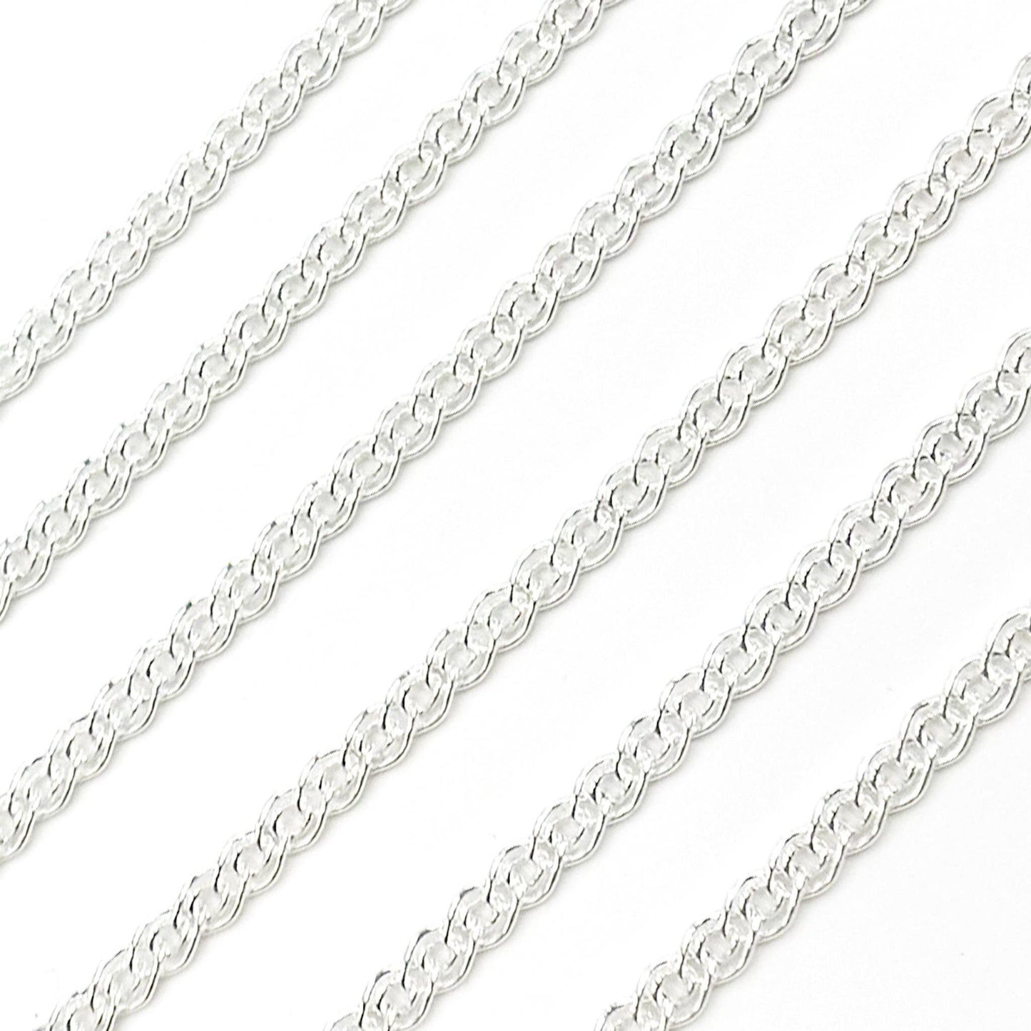 V284SS. Sterling Silver Double Curb Chain
