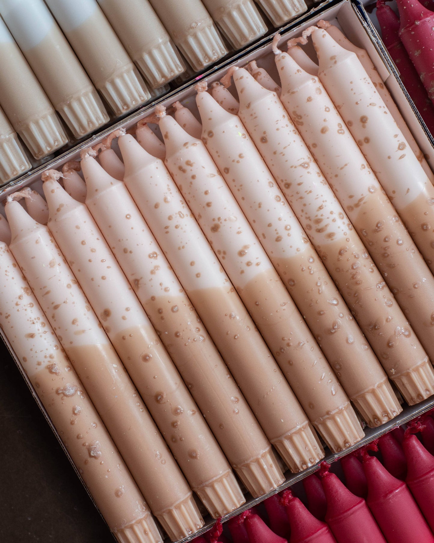 Taper candles-  Autumn colors mix
