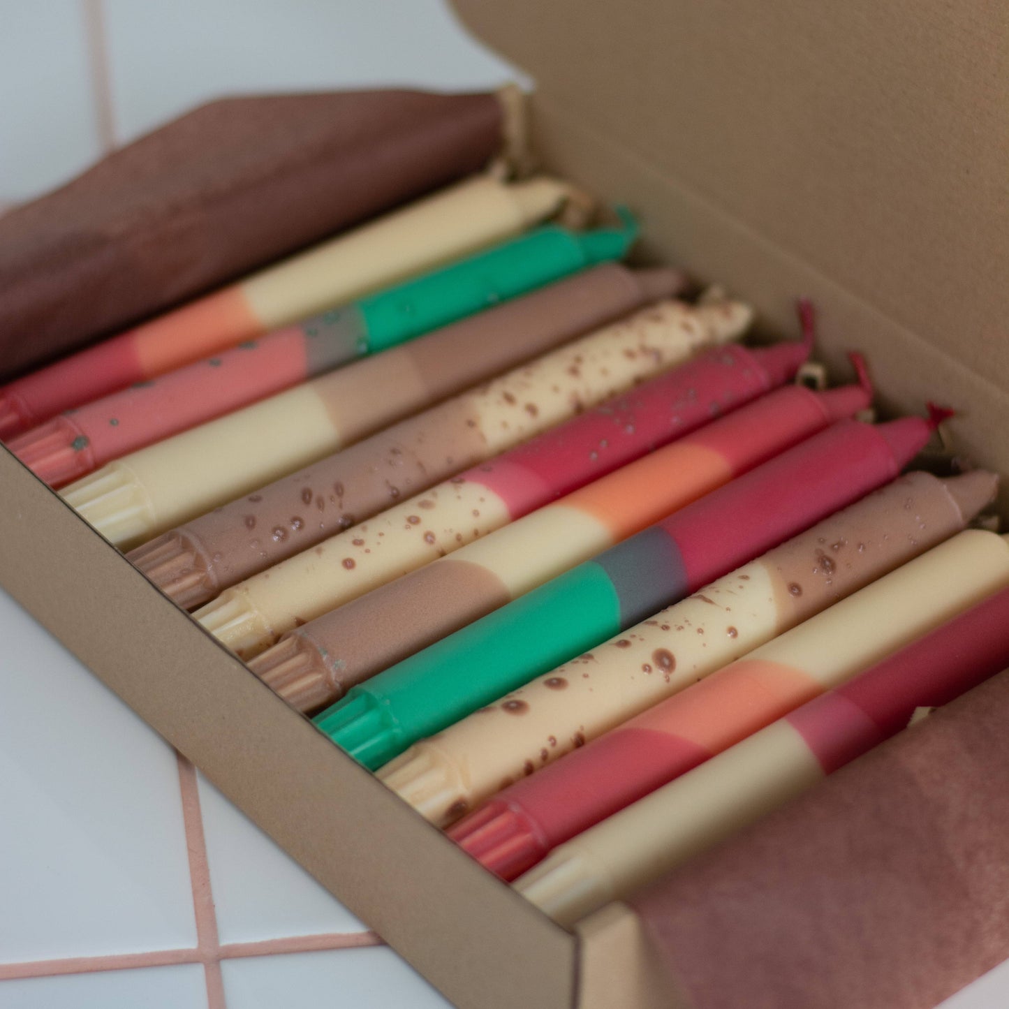 Taper candles box - autumn mix