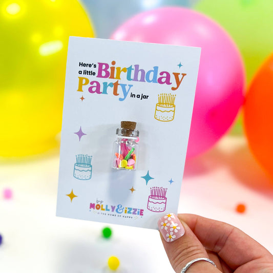 Birthday party In A Jar - Novelty Gift