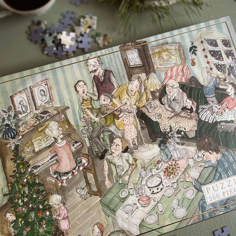 Puzzle Family Christmas 500 pieces. Made in Europe