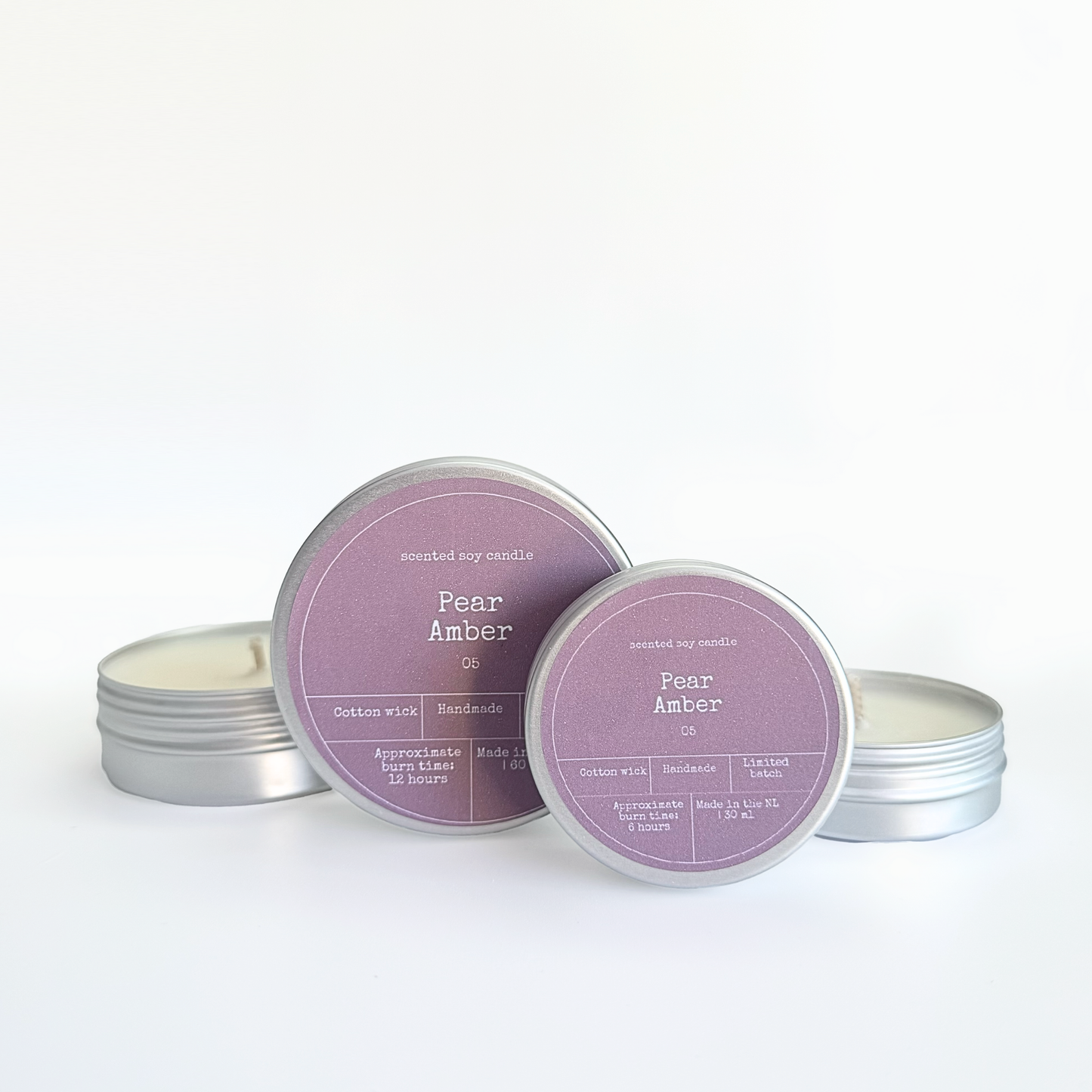 SOY WAX SCENTED CANDLE | AMBER & PEAR