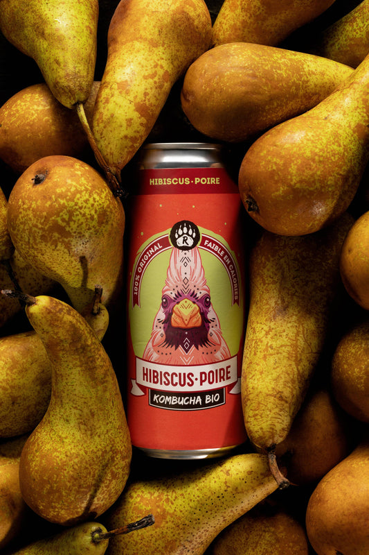 R-KOMBUCHA - Hibiscus & Pear - 33cl can