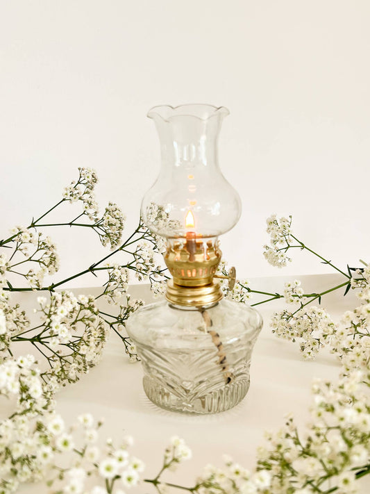 DAISY 18cm vintage style oil lamp