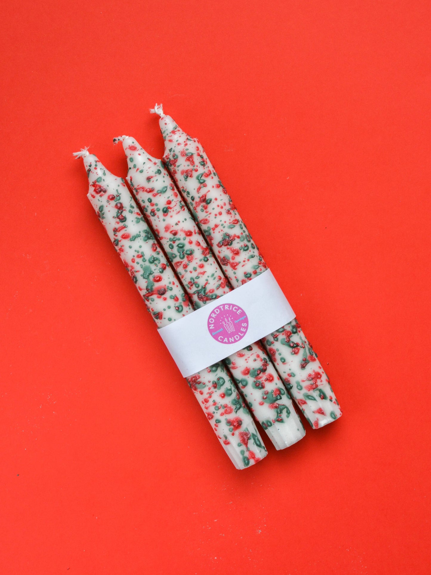 Taper candles- 3 pack/ Candles Christmas Confetti