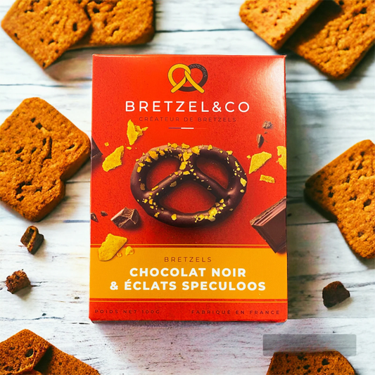 Dark chocolate pretzel - speculoos pieces - Easter 2025