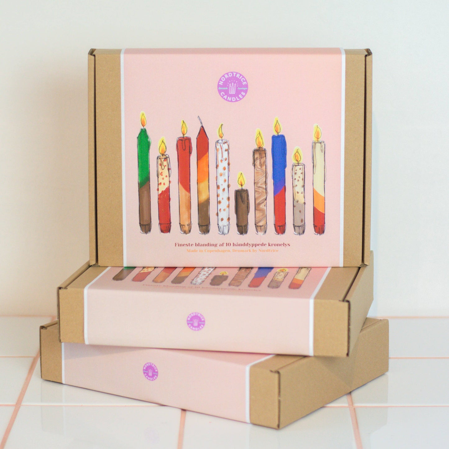Taper candles box - autumn mix