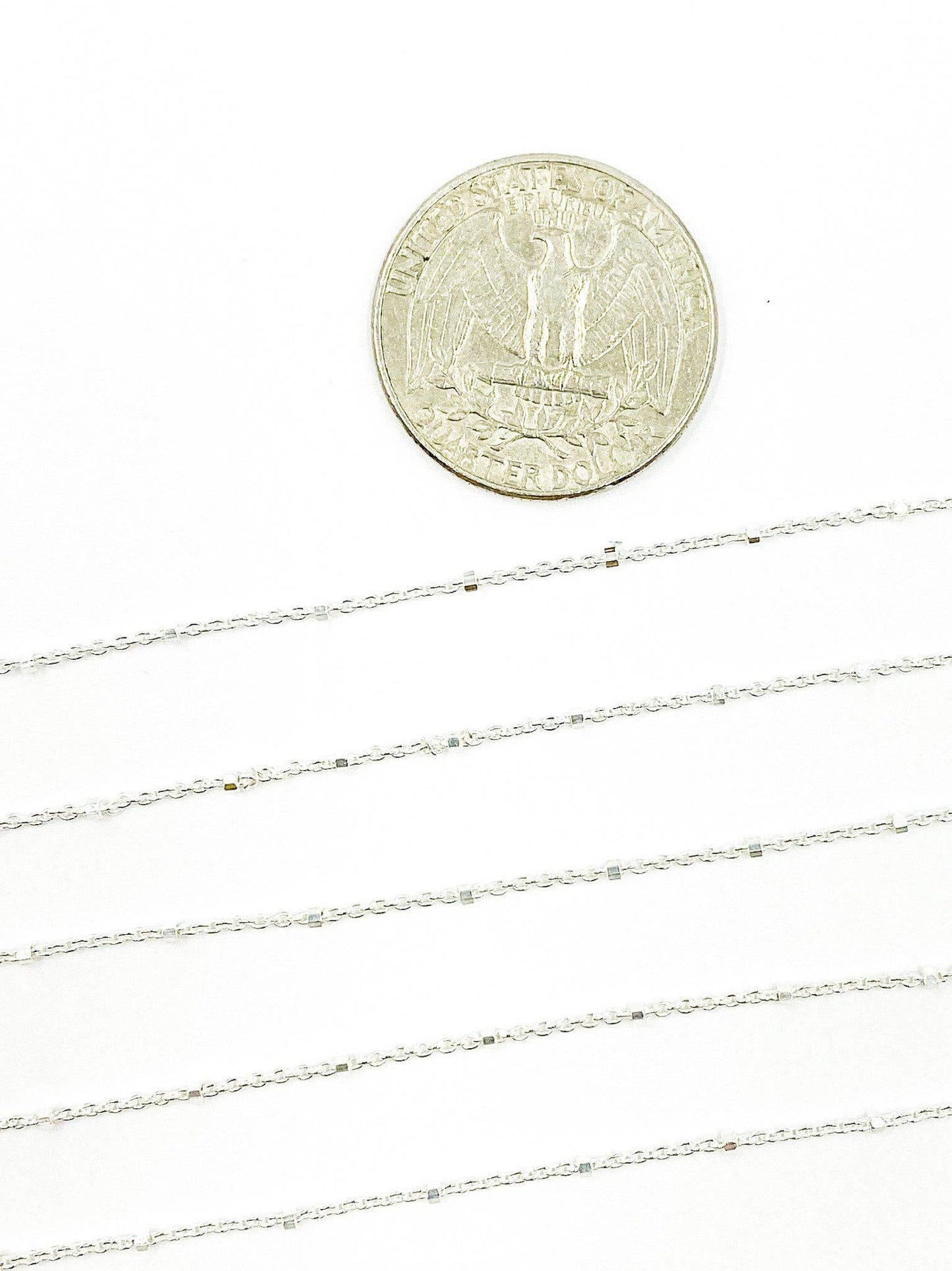 Z36SS. 925 Sterling Silver Satellite Chain