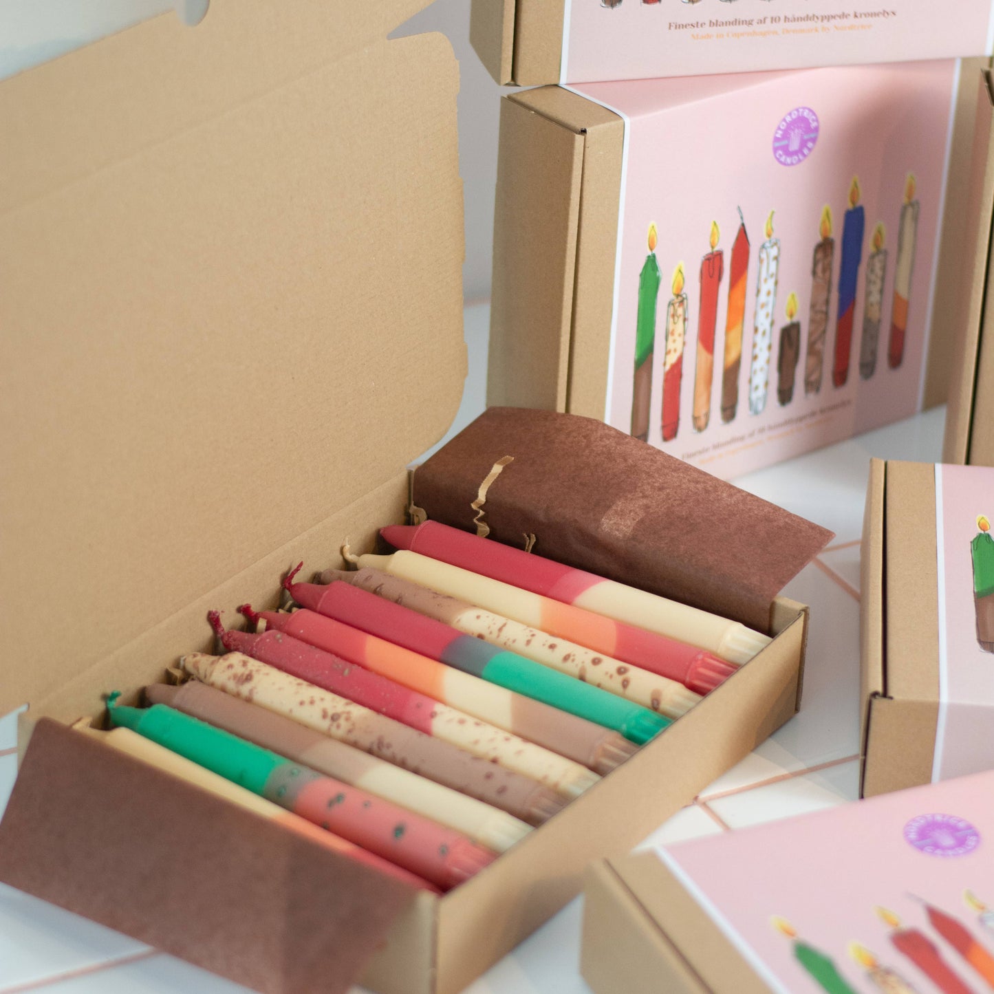 Taper candles box - autumn mix