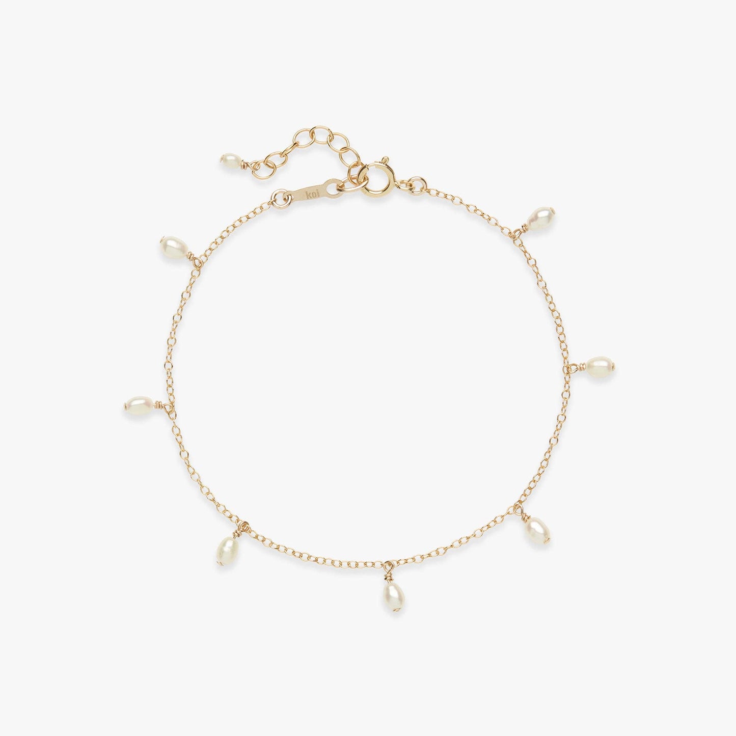 Dangle Pearls bracelet gold filled
