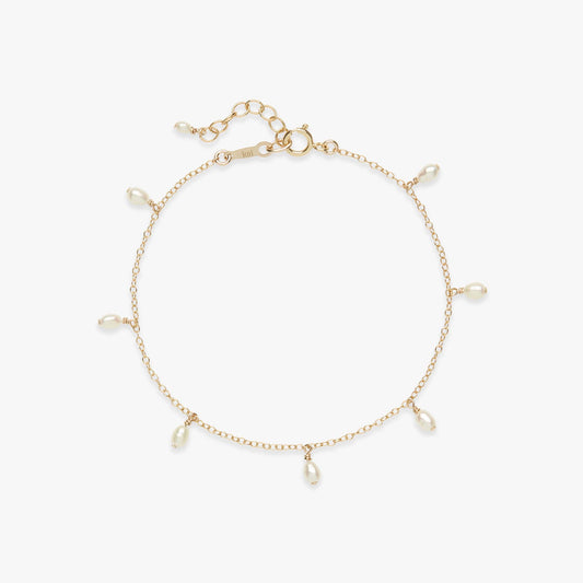 Dangle Pearls bracelet gold filled