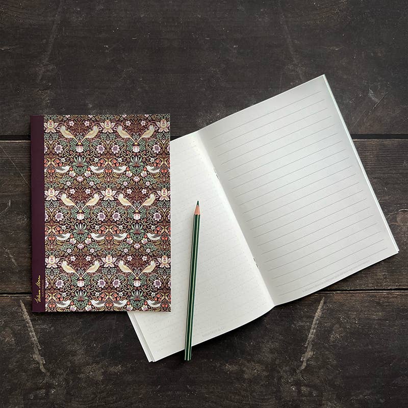 Strawberry thief pattern WM - Note Booklet - Made in Denmark