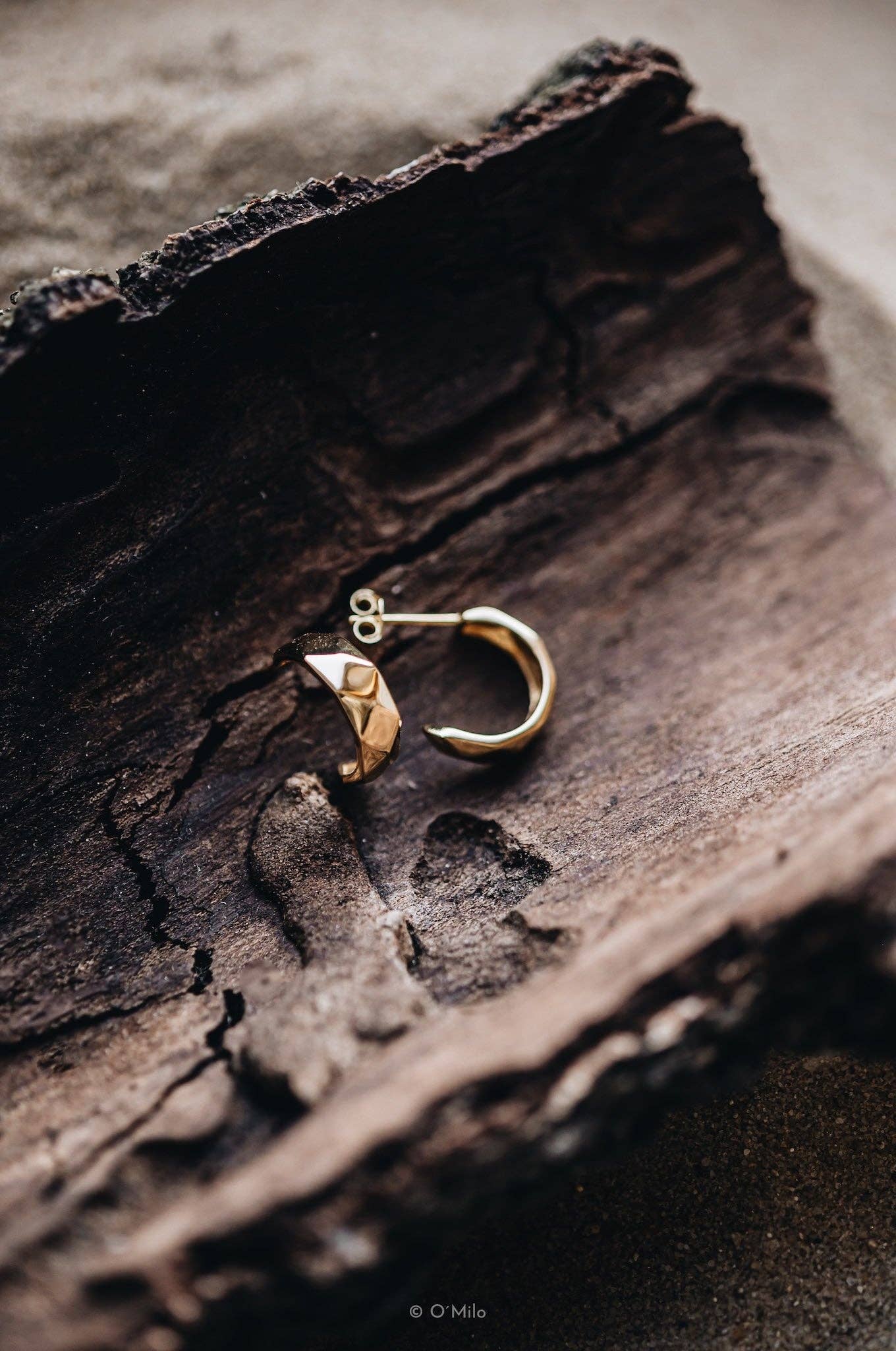 Faceted Gold Hoops. Zara