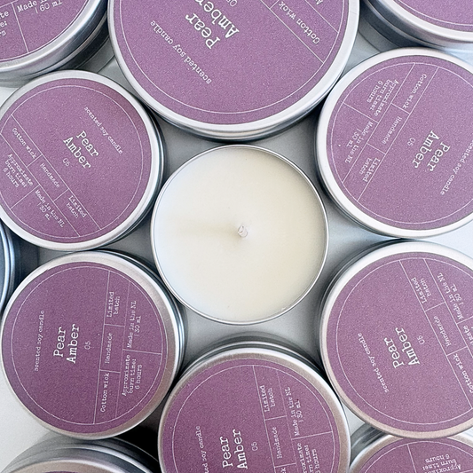 SOY WAX SCENTED CANDLE | AMBER & PEAR