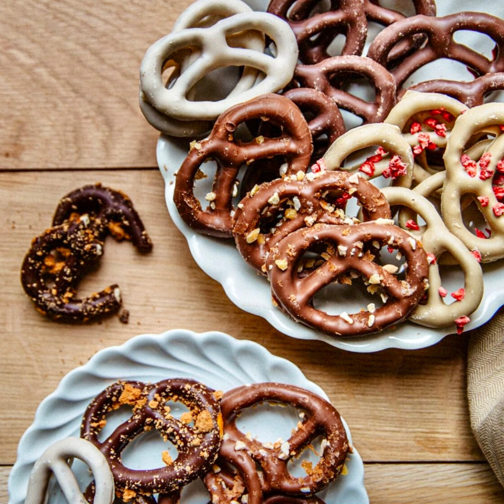 White chocolate pretzel
