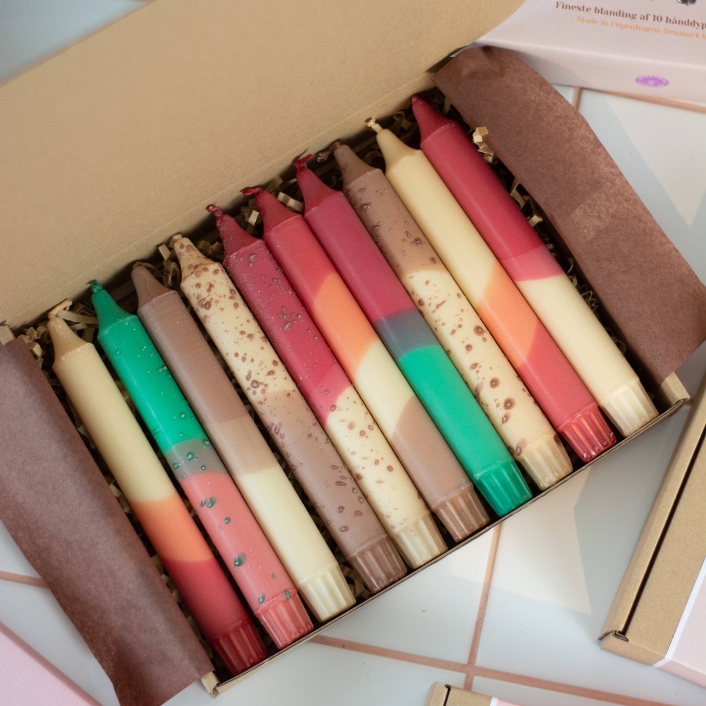 Taper candles box - autumn mix