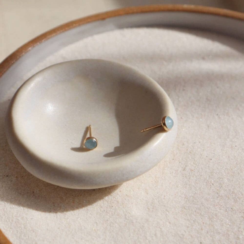 Aquamarine Studs