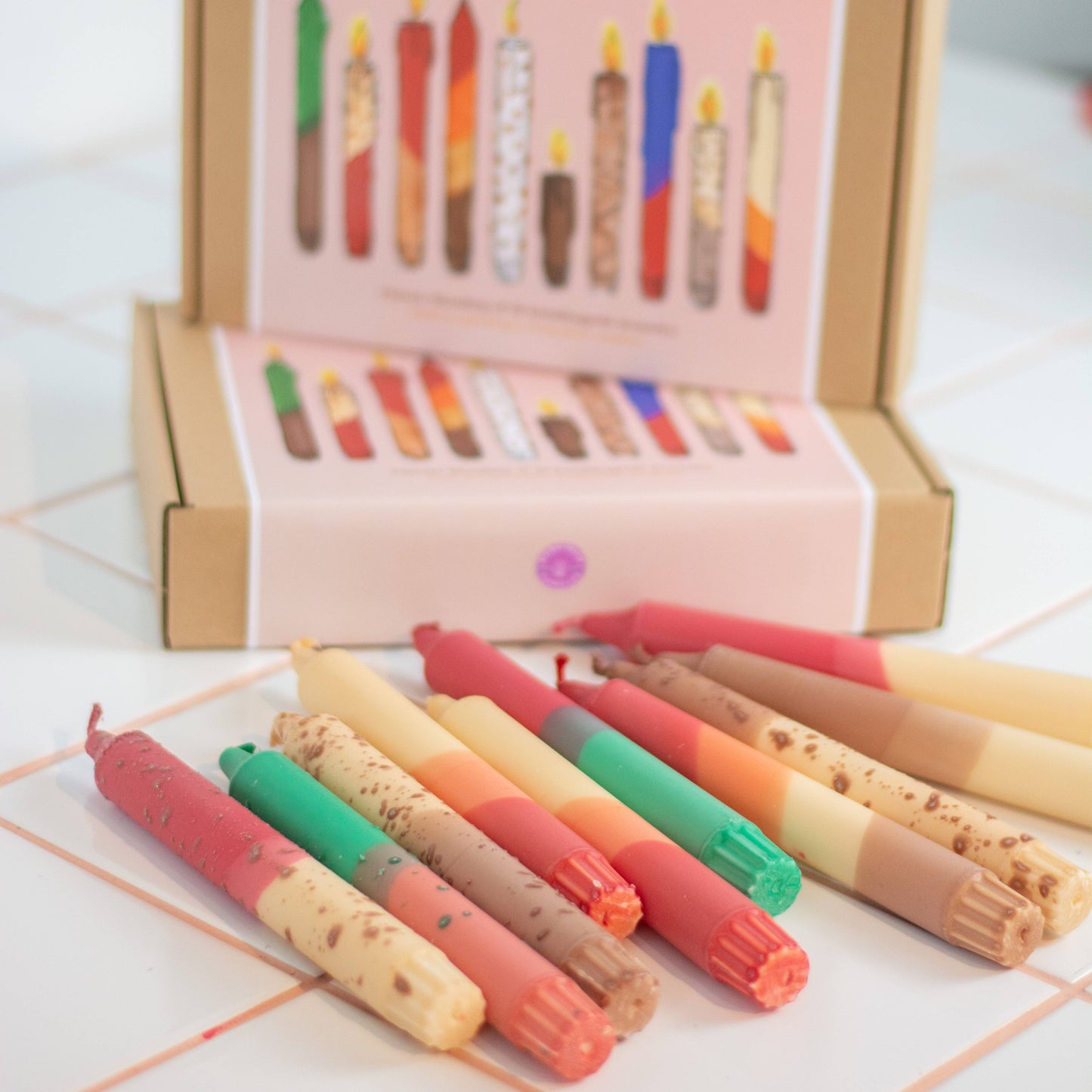 Taper candles box - autumn mix