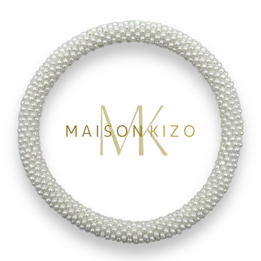 Pearl white Nepalese bracelet
