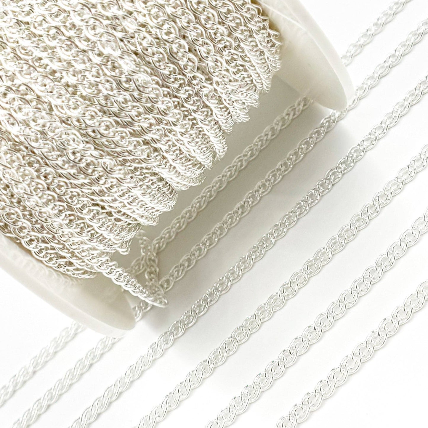 V284SS. Sterling Silver Double Curb Chain